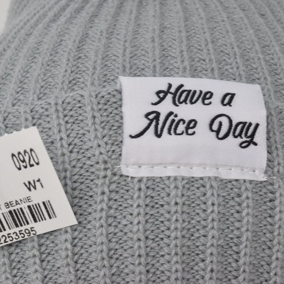 Madden Have A Nice Day Beanie Unisex Rib Knit New Cozy Warm Casual Travel Comfy - Picture 2 of 11